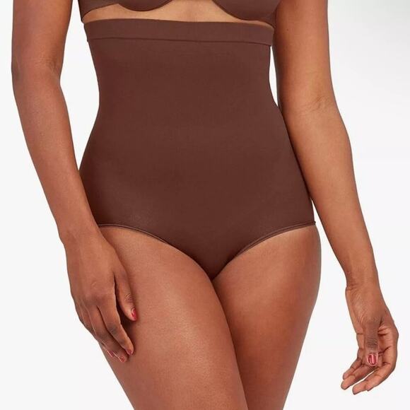 SPANX Higher Power Brief High-Waisted Panty in Cocoa New in Package Size A - Picture 1 of 7